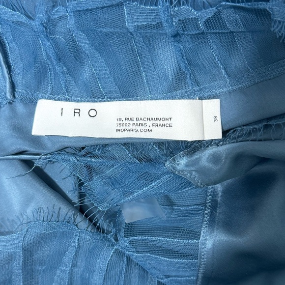 IRO Berwyn 21S Blue Denim Genuine Silk Camisole Layering Cami Rococo - Picture 4 of 5